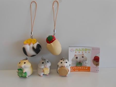 Amazon ハムスターマスコット 5種 Ntc Puff 小動物 ゴールデン全5種 1 ゴールデンハムスター キンクマ いちご 2 ゴ カプセル玩具 おもちゃ