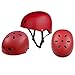 KUYOU Kids Protective Gear, Helmet Knee Pads and Elbow Pads Set with Wrist Guard Skateboard Accessories for Rollerblading Skateboard Cycling Skating Scooter. (Red)