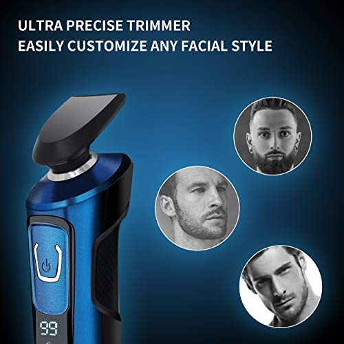 image for Electric Razor for Men,AWECOT 4 in 1 Men's Electric Shaver Kit with No