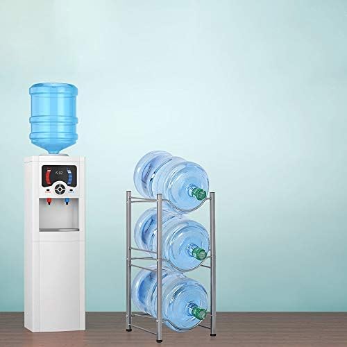 SHOPPERS STOP Water Cooler Jug Rack, 3 -Tier Water Bottle Storage Rack Detachable Heavy Duty Water Bottle Cabby Rack (3 TIER - 1 ROW)