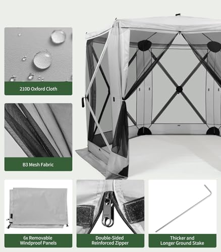 Raynesys 6-Sided Pop-Up Gazebo Tent Review: 9.5x9.5ft Portable Shelter image 30