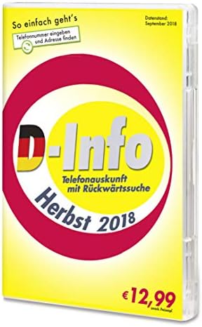 D-Info mit Rückwärtssuche Herbst 2018 CD-ROM – October 5, 2018