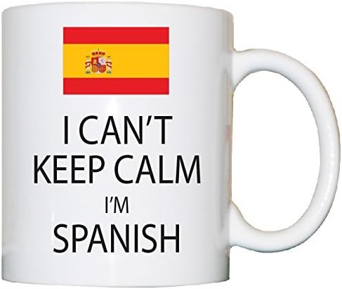 I Can't Keep Calm I'm Spanish - Mug with Matching Coaster (B - Mug Only)
