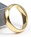 Mens Classical Tungsten Ring for Promise Engagement Plain Wedding Band Ring,Gold,8mm Width,Size 11