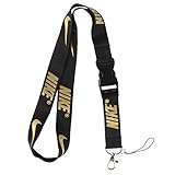 Teeqiang Nike Key Chain Keyring Neck Straps Lanyard(Black with Gold)-with Red Bottle Opener Keychain by Shenton Tech