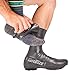 veloToze Tall Gravel Shoe Cover - MTB Overshoes Protect Cycling Shoes on Gravel Trails and Mountain Bike Rides - Protects Shoes and Feet from Rain Black