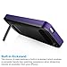 Maxboost Atomic S Apple MFI Certified 2400mAh Battery Pack with Built-in Kickstand Battery Case for iPhone5/5s - Matte Black/Purple
