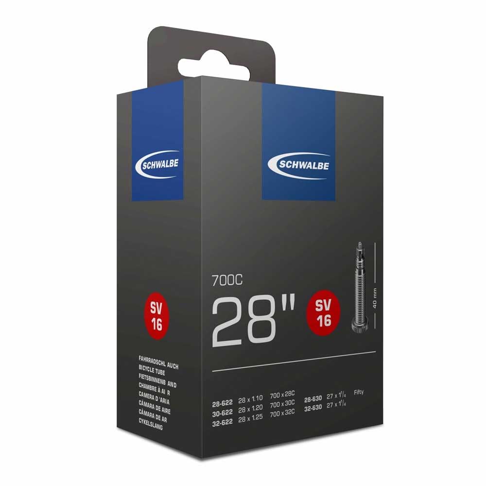 Schwalbe SV16 Tube Presta (700 x 28-32C) - 40 mm, silver — image 1
