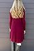 POSESHE Women's Irregular Hem Long Sleeve Casual T-Shirt Flowy Short Dress Wine Red M