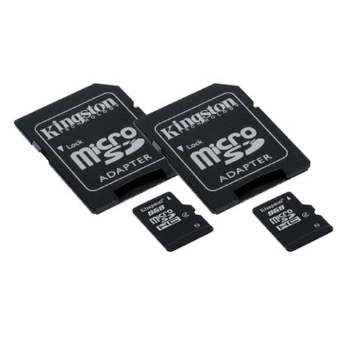 ZTE Concord Cell Phone Memory Card 2 x 8GB microSDHC Memory Card with SD Adapter (2
