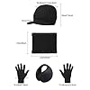 4 Pieces Winter Warm Set Knit Hat Scarf Earmuff Touch Screen Gloves for Unisex