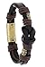 Regetta Jewelry Authentic Tribal Leather Wristband Surf Black Mens Bracelet