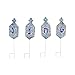 Set of 4 Lighted Dreidel Hanukkah Yard Art Pathway Marker Decorations