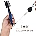 FBJW Golf Club Brush, 2 Sided Bristle Club Groove Cleaner with 2 Ft Retractable Zip-line Aluminum Carabiner, Ergonomic Designed and Lightweight, Easily Attaches to Golf Bagï¼ˆBlueï¼‰