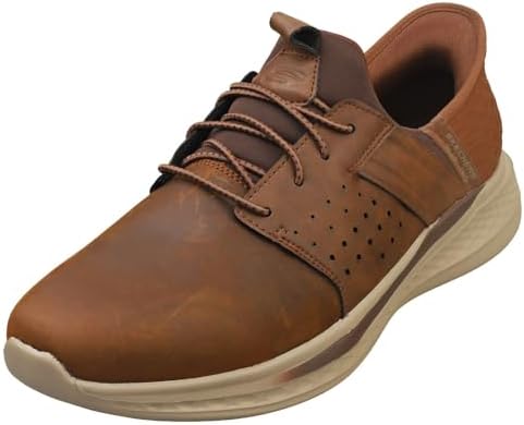 skechers slip ins garza brent mens size 8 wide shoes brown slip on sneakers E00201s.jpg main image 4