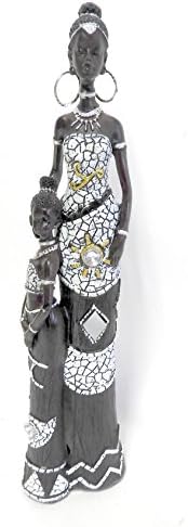 African Queen Figurine Sculpture 12 Inch