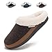FOOTTECH Slippers for Women Most Comfort Memory Foam Slip on House Shoes Female Warm Cozy Lightweight Fashion Slippers Coffee/Brown Size 7/8
