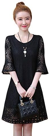 レディース 五分袖 七分袖 シースルーワンピース Aライン ひざ丈 きれいめ フォーマル 黒 L Ll 3l 4l 5l 6l 大きいサイズ ワンピース チュニック 通販 Amazon