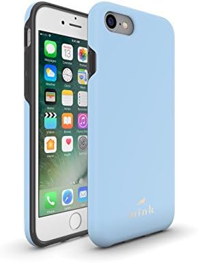 iPhone 7, iPhone 8 Protective Phone Case from Mink - Madison Series - Soft-Touch Coating. Detachable Hard Rubber Inner Liner - Slim, Sturdy, Lightweight and Beautiful - Serenity Blue and Black