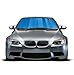 mAuto UV Deflector Reversible Double Layer Car Windshield with Suction Cup, 27.6 X 51.2-Inch, Blue and Silver