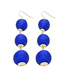 Women's Triple Thread Lantern Ball Dangle Fashion Earrings