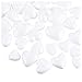 Craft Foam Hearts - 50-Piece Heart-Shaped Polystyrene Foam Ball for Arts and Craft Use, DIY Ornaments, Wedding Decorations, White, 10 Each of 5 Sizes