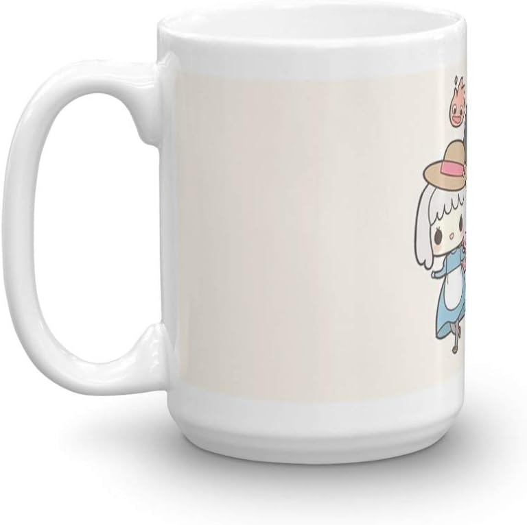 Howls Moving Castle - Studio Ghibli. 15 Oz Ceramic Glossy Gift For Coffee Lovers Quote Mug Gifts For Men & Women. 15 Oz Ceramic Glossy Mugs Gift For Coffee Lover