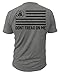 Dont Tread On Me Brand Combat Men's Vintage T-Shirt DTOM Clothing (Large) Heather Charcoal