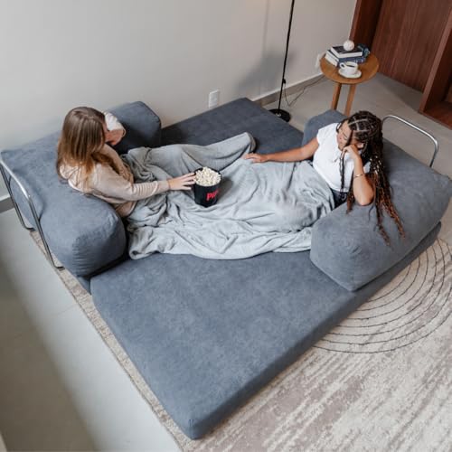 Sofá Cama Flowin Modular Cotelê Cinza Inflow | Retrátil, Vai Na Caixa