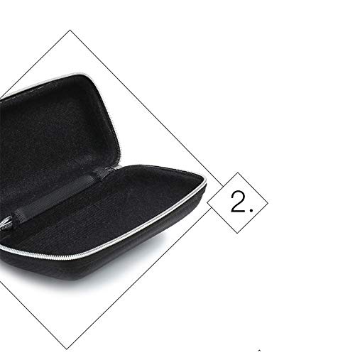 Sunglasses Eyeglasses Zipper Hard Case Protective Box Portable Square Eyes Glasses Bag (Black, 16x7x6cm(LxWxH))
