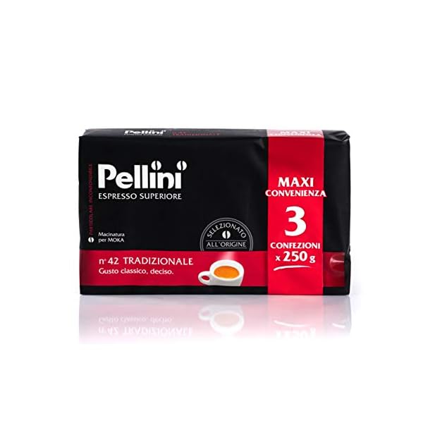 Pellini Caffè für Espressokanne Gusto Tradizionale Nr. 42 zu je 3X250 g
