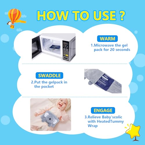 Piyen Baby ColicGas Relief Heated Tummy Wrap for Newborns,Belly Relief
