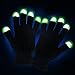 Badalink LED Gloves Light Up Gloves 3 Colors 6 Modes Light Show Flashing Finger Rave Gloves for Clubbing Christmas Party Dance