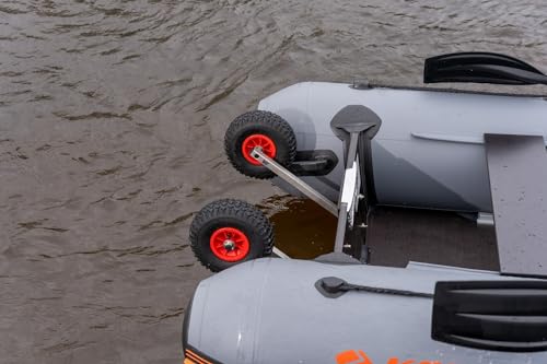 Inflatable Boat Launch Wheels, Inflatable Boat Motor Wheels Foldable Outboard Motor Wheels Stainless Steel