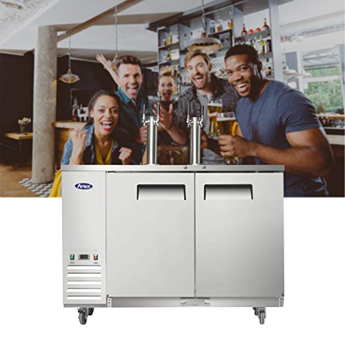 Kegerator Beer Dispenser with 2 Tap Towers, Atosa Commercial Keg Cooler Refrigerator, MKC58 - Thumbnail 5