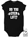 Daft Baby ~ Do You Even Lift? Funny Baby Onesie Black (6-Months)