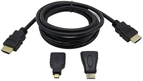 Storin Full HD High Speed 3 in 1 HDMI to HDMI Mini HDMI Micro HDMI(Not Micro USB) Cable for Xbox 360 HDTV 1080P Mobile etc V1.4 Gold Plating Adapter