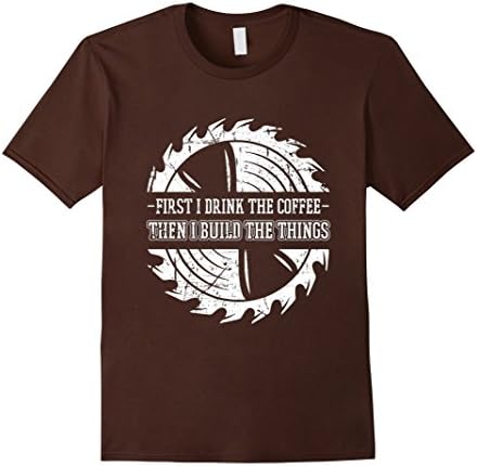 Men's Woodworking'-Tools-T-Shirt Medium Brown