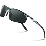 PAERDE Men's HOT Fashion Driving Fishing Golf Polarized Sunglasses for Men Al-Mg Metal Frame Ultra Light PA03 (Gray)