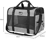 pecute Pet Carrier Bag Large Cat Carrier Handbag Gray 44x33x32.5 cm view 9