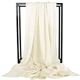 Faskelin Soft Lightweight Sheer Scarf - Long and Large Solid Color Scarfs for Women and Girls