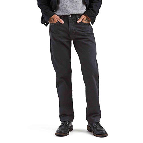 Levi's Men's Big and Tall 505 Big & Tall Regular Fit Jean, Black, 52W x 32L