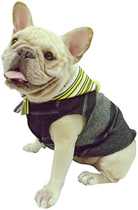Frenchie Handmade Pet Clothing British Style Woolen Vest for French Bulldog or Pug Pet Wear