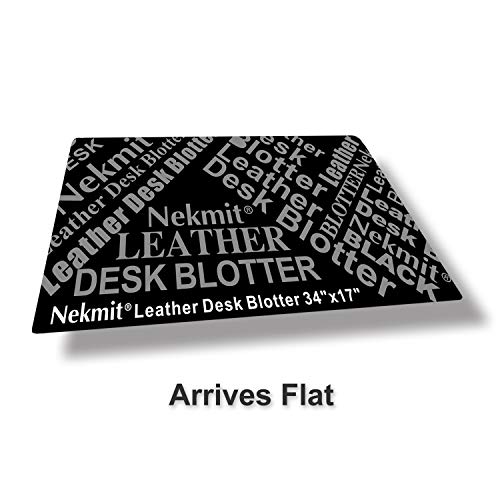 Nekmit Leather Desk Blotter Pad 34 x 17 Inches, Flat, NonSlip