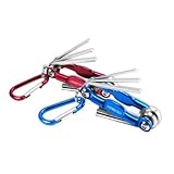 Pocket Size Folding Hex Key Wrench Set with Keychain Snap Hook