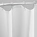 mDesign Mildew-Free, Waterproof Fabric Shower Curtain/Liner with 12 Rings, 54
