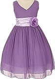 AkiDress Asymmetric Ruffles Satin Flower Girls