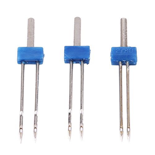 Rurah Stainless Steel Needle Double Durable Needle Pins Presser Foot Accessories for Sewing Machine Gift - Thumbnail 3