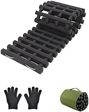 Tire Traction Mat-Folding Portable Emergency Tire Traction Ladder Ideal for Snow, Ice, Mud, and Sand,Suitable for Most Tire Sizes-Fits vehicles under 6 tons in weight