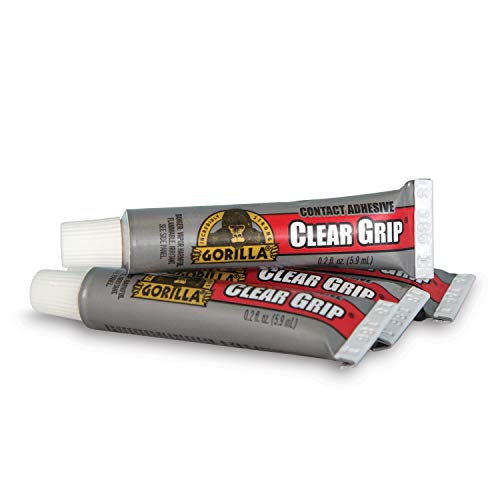 Gorilla Clear Grip Waterproof Contact Adhesive Minis, Four .2 Ounce Tubes, Clear, (Pack of 1